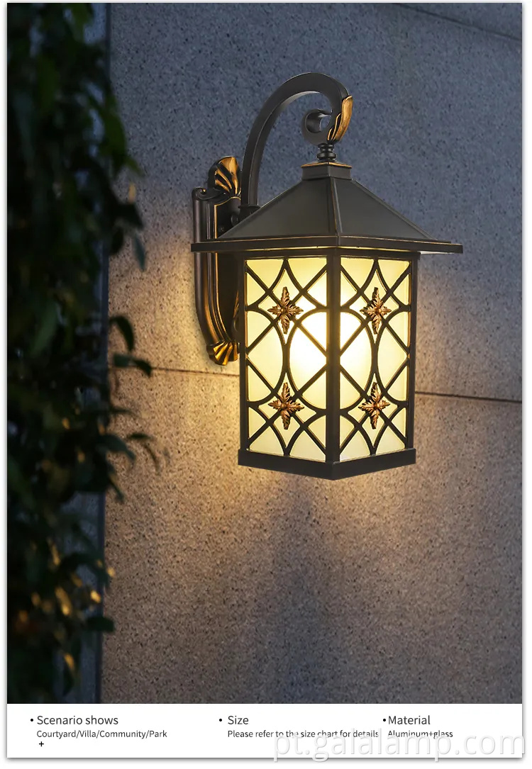 Luz de parede liderada ao ar livre europeias elegantes para casas elegantes